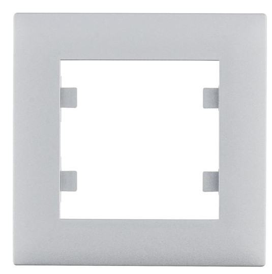 Одномісна рамка Hager WL5512 Lumina-Intense 1Х (срібляста)