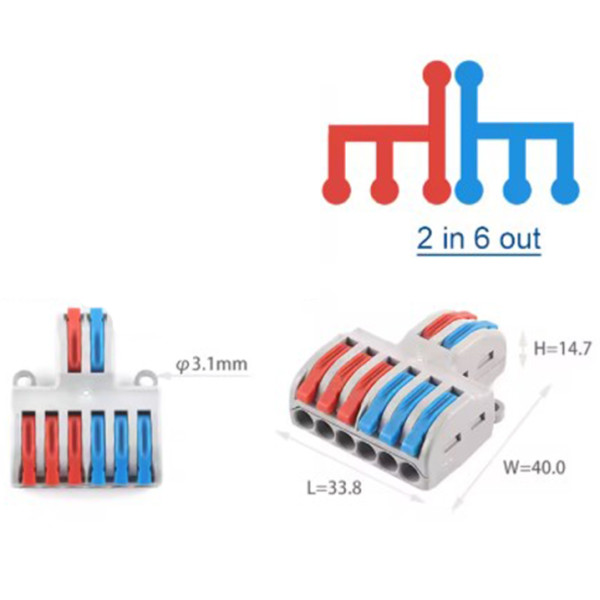 Проходная клемма TOSUNlux PCT-62 32А 400В (6931934238464) - фото №1