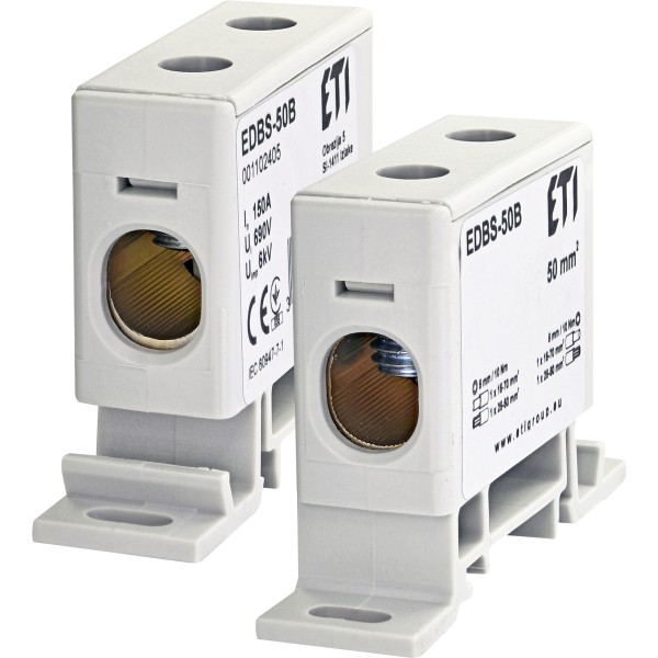 Распределительный блок ETI 001102405 EDBS-50B (150А 16-70мм²) - фото №1