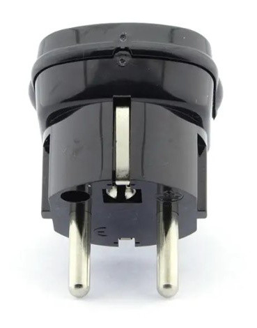 Электрическая вилка SEZ WT-16U CZ угловая 16А черная - фото №2