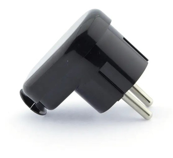 Электрическая вилка SEZ WT-16U CZ угловая 16А черная - фото №3