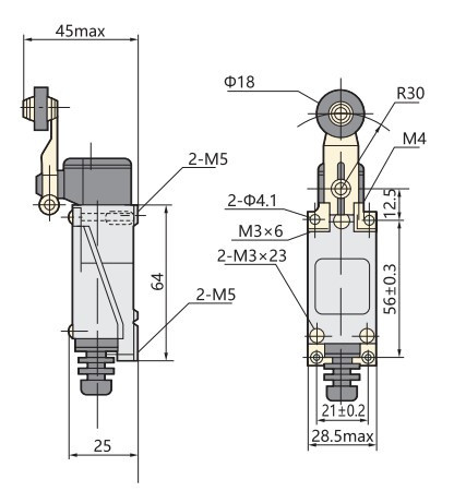 Кінцевий вимикач Chint YBLX-ME/8104 з поворотним роликом (443024) - фото №1