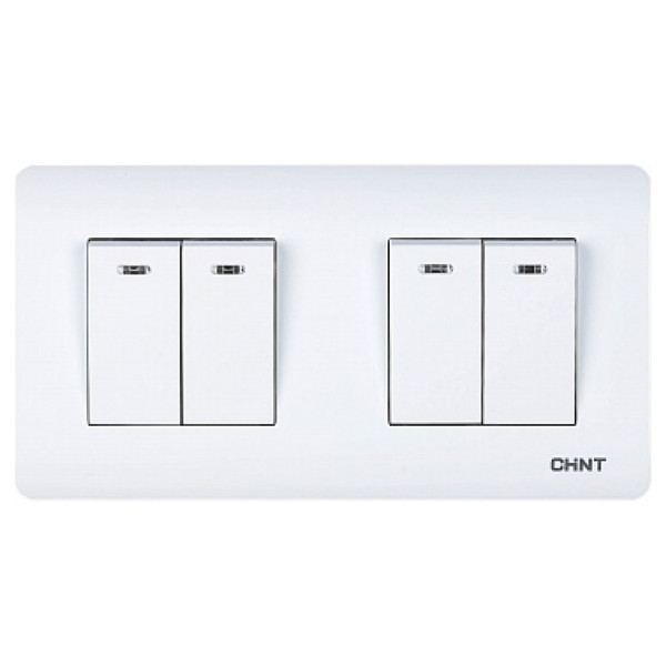 Рамка 2-местная Chint NEW3 белая (715404) - фото №1