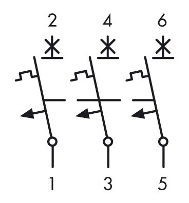 Автоматический выключатель Schrack BM418320 4,5кА 20А 3P х-ка B - фото №3