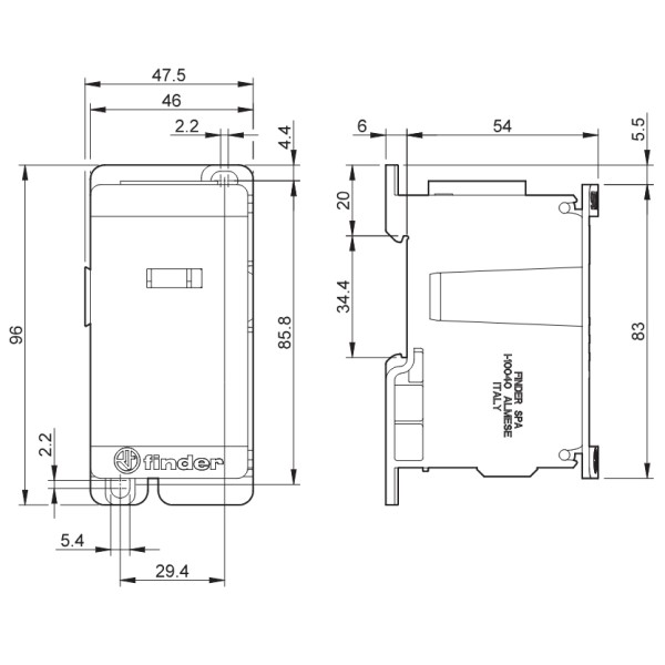 Распределительный клеммный блок Finder 400А 1000B AC/DC (9D0154000111) - фото №1