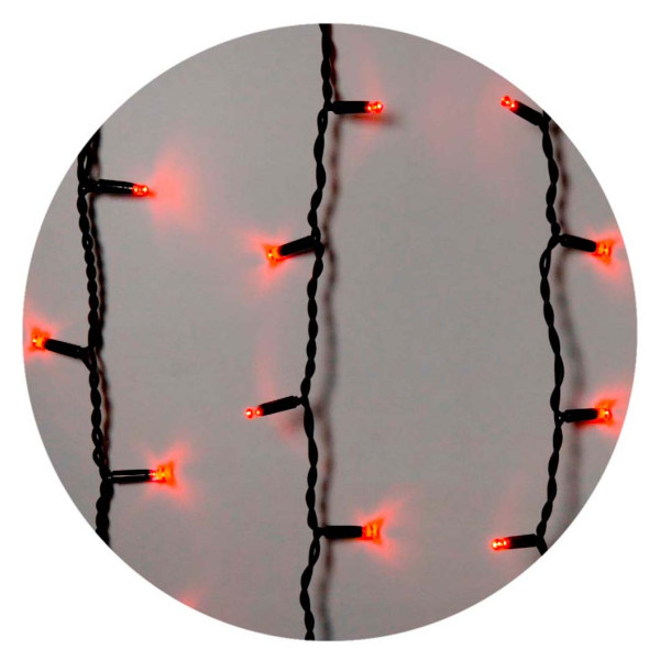 Уличная светодиодная гирлянда Delux EN ICICLE 120LED (90009069) 2x0,9м IP44 (красный свет) черный шнур