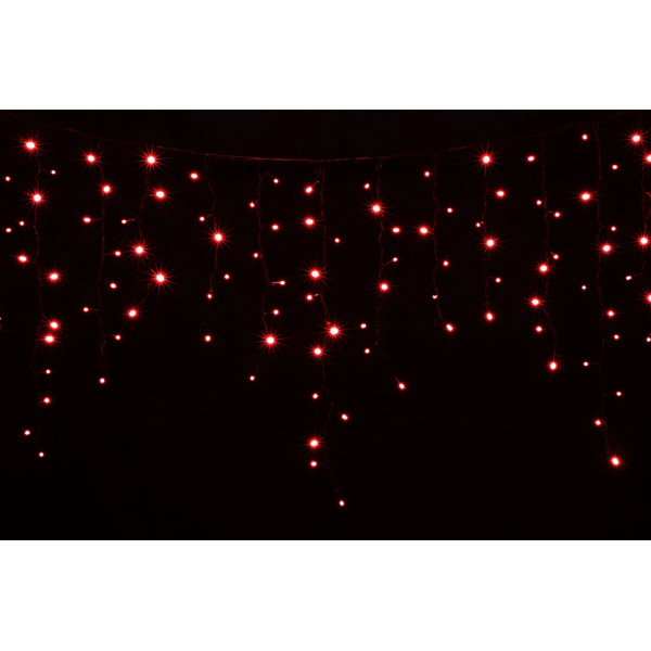 Уличная светодиодная гирлянда Delux EN ICICLE 120LED (90009069) 2x0,9м IP44 (красный свет) черный шнур - фото №2