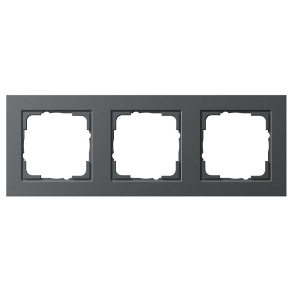 Рамка тримісна Gira E2 антрацит (021323)