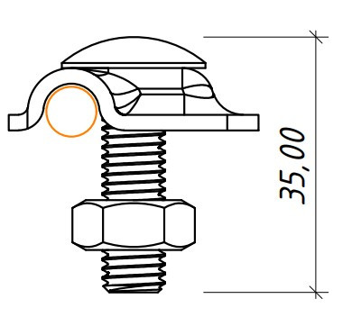 З'єднувач Leo Lightman дроту ø8-10мм до металевих конструкцій StZn (221011) - фото №2