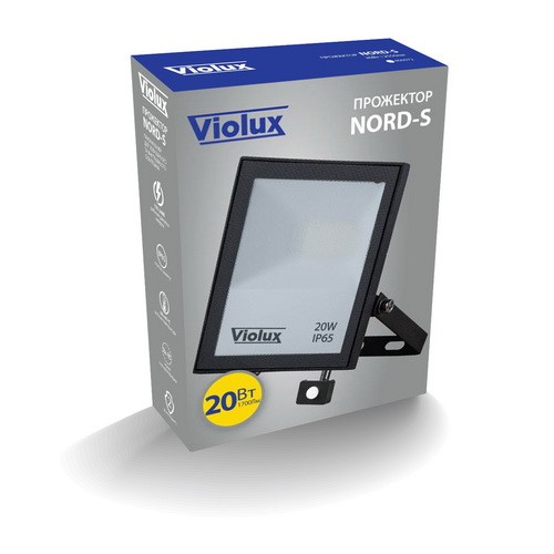 Прожектор LED Violux NORD-S 20W SMD 6000K 1700lm IP65 з датчиком руху ( 400062 ) - фото №2