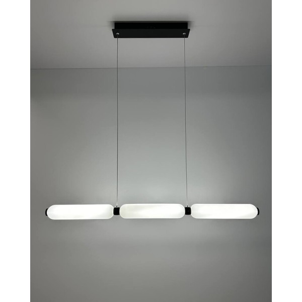 Підвісний світильник, люстра Reality 339103-30 Catkin Led 3x8W 4000K 1920Lm IP20 Чорний - фото №1