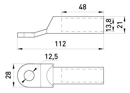 Медно-алюминиевый кабельный наконечник E.Next e.end.stand.ca.dtl.1.95 (s038007) - фото №1