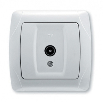 Розетка концевая TV белая Carmen
