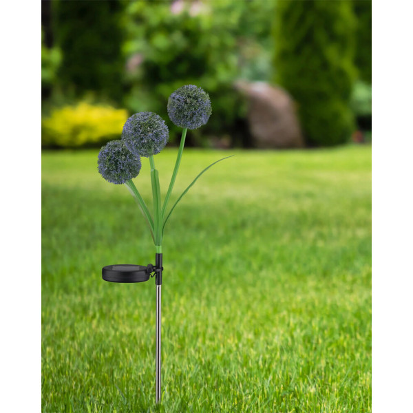 Вуличний світильник на сонячній батареї Goldlux 329509 Allium LED 6500K IP44 зелений - фото №1