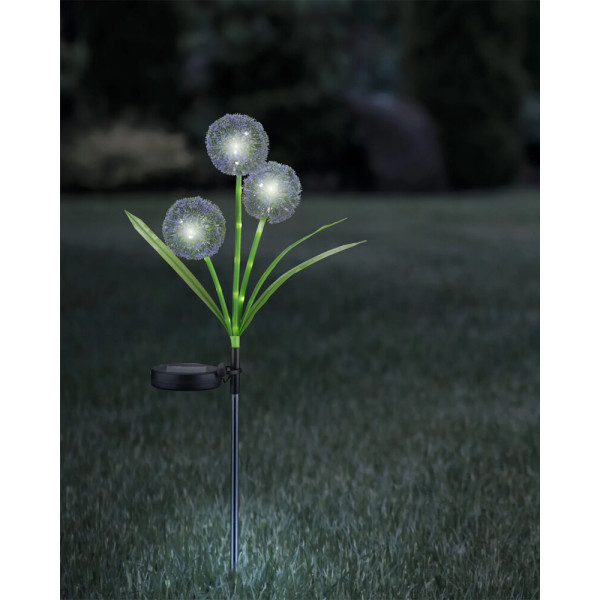 Вуличний світильник на сонячній батареї Goldlux 329509 Allium LED 6500K IP44 зелений - фото №2