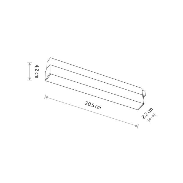 Магнитный трековый светильник Nowodvorski 11638 LVM Line LED 1x9W 3000K 400Lm IP20 белый - фото №4