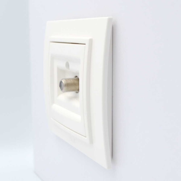 Розетка ELBI ZENA біла супутникова SAT F-роз'єм без рамки ( 609-010200-280 ) - фото №2