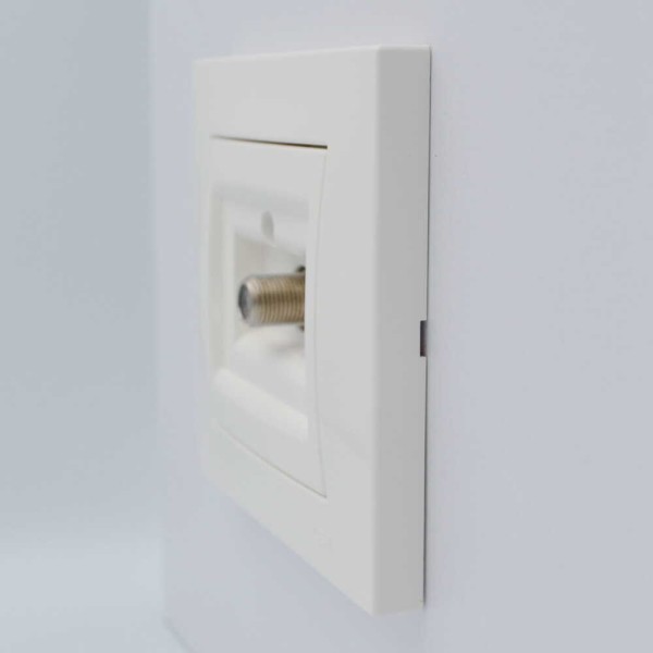 Розетка ELBI ZENA біла супутникова SAT F-роз'єм без рамки ( 609-010200-280 ) - фото №4