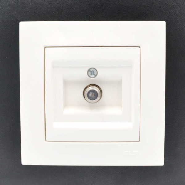 Розетка ELBI ZENA біла супутникова SAT F-роз'єм без рамки ( 609-010200-280 ) - фото №8