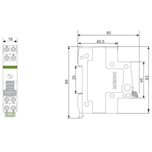 Вимикач навантаження NOARK Ex9I40 3P 32A (101391) - фото №1