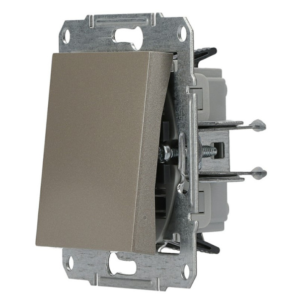 Перемикач перекр. без рамки бронза Asfora, EPH0500169 - фото №1