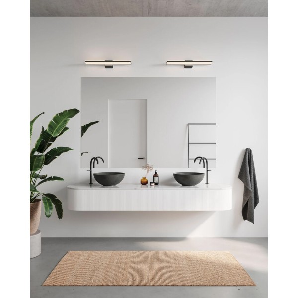 Бра для ванної, світильник Nordlux 2210141003 Tinia LED 1x24W 3000K-4000K 1800Lm IP44 чорний - фото №1