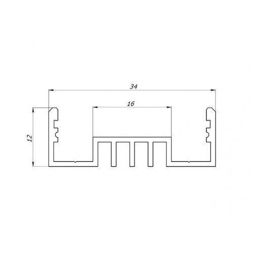 LED-профіль ЛСО, 2м (ЛСО_2) - фото №1