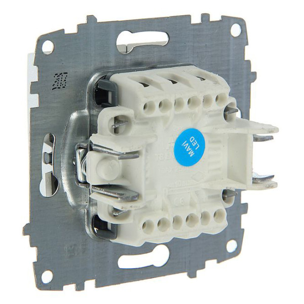 Двоклавішний вимикач ABB Cosmo 619-011000-203 з підсвічуванням (алюміній) - фото №1