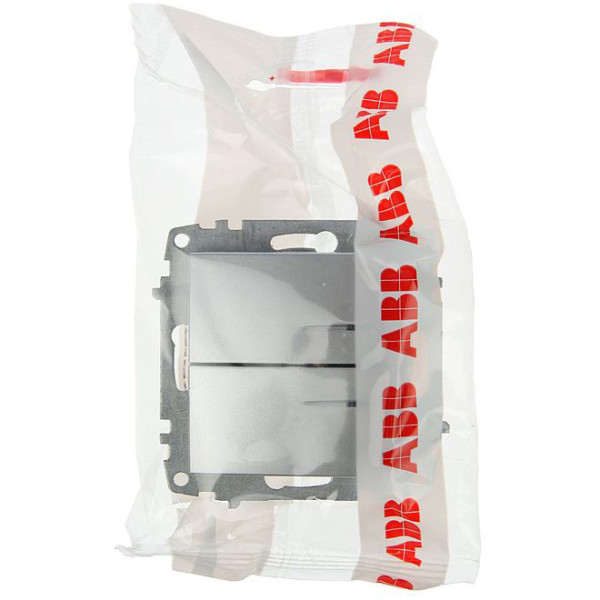 Двоклавішний вимикач ABB Cosmo 619-011000-203 з підсвічуванням (алюміній) - фото №2