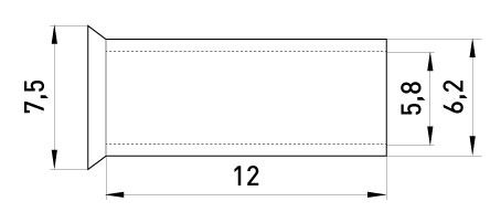Неизолированный наконечник E.Next e.terminal.stand.en.16.12 16 кв.мм (s4038014) - фото №1