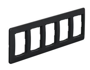 П'ятипостова рамка Schneider Electric Sedna Design чорна SDD314805 - фото №1