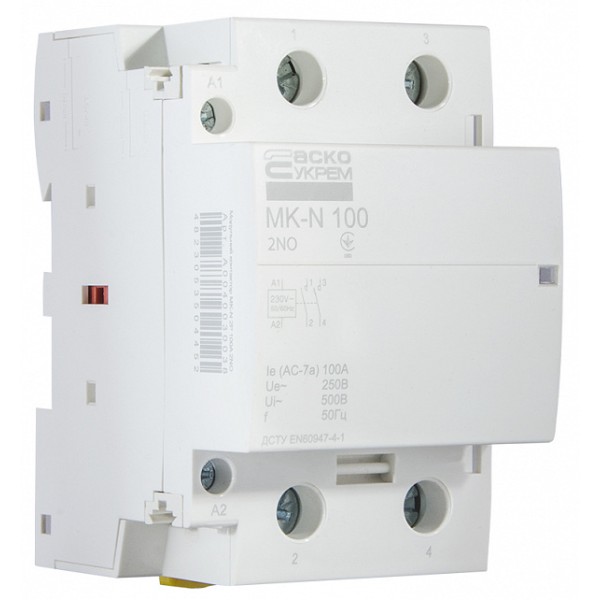 Модульный контактор Аско-Укрем MK-N 2P 100A 2NO (A0040030038)