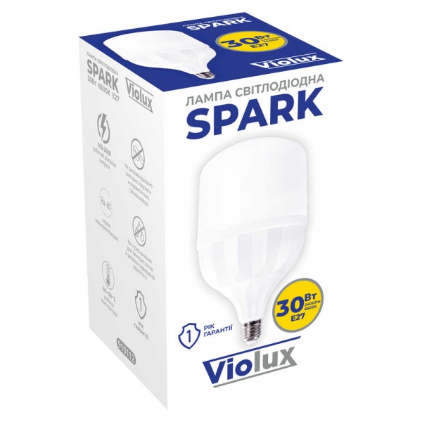 Лампа світлодіодна SPARK 30W E27 6500K Violux ( 910112 ) - фото №1