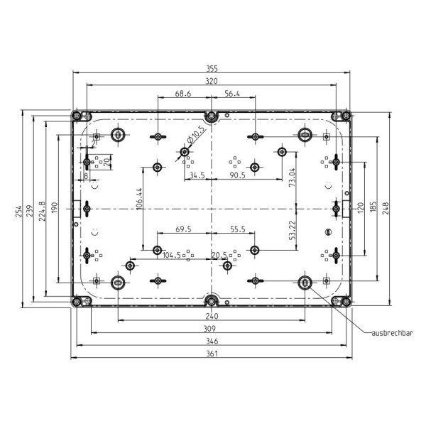 Коробка соединительная Spelsberg PS 3625-16-o (sp11091201) IP66 с гладкими стенками - фото №2