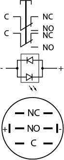 Металева кнопка Аско-Укрем TYJ 19-272 2NO+2NC 220В з підсвічуванням червона (A0140010117) - фото №5