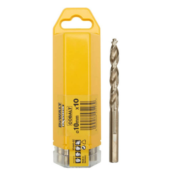 Кобальтові свердла по металу DeWALT DT4942 Extreme Industrial cobalt HSS-CO 10х133/84мм (10шт в упаковці) - фото №3