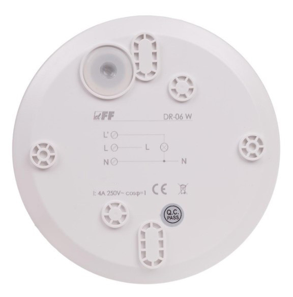 Інфрачервоний датчик руху F&F DR-06W 195-265 AC 4А - фото №2