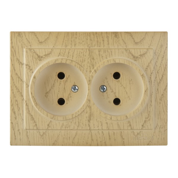Розетка Nilson Touran клен 2-на без заземлення ( 24281024 )