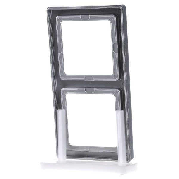 Рамка 2-местная алюминий Berker Q.1 - фото №4