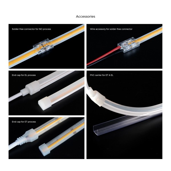 LED лента COLORS COB-24V-IP20 15W 1755Lm 3000K 5м (DF15-24V-8mm-WW) - фото №7