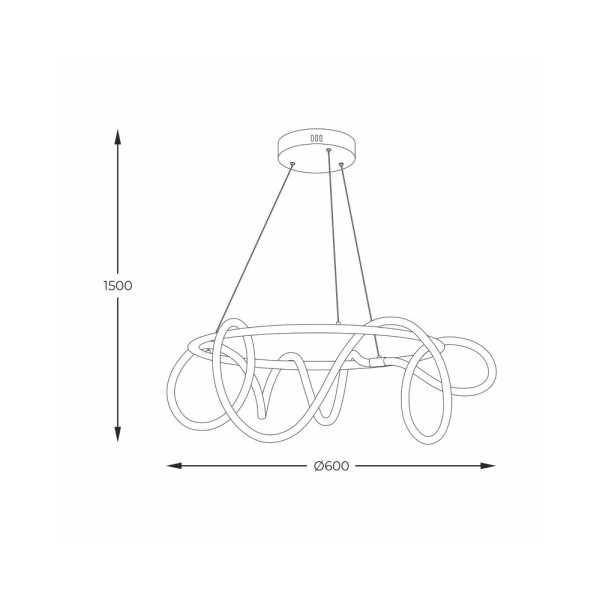 Люстра Zuma Line 20006PL-GD Balbo Led 1x58W 3000K-6000K 4700Lm IP20 - фото №1