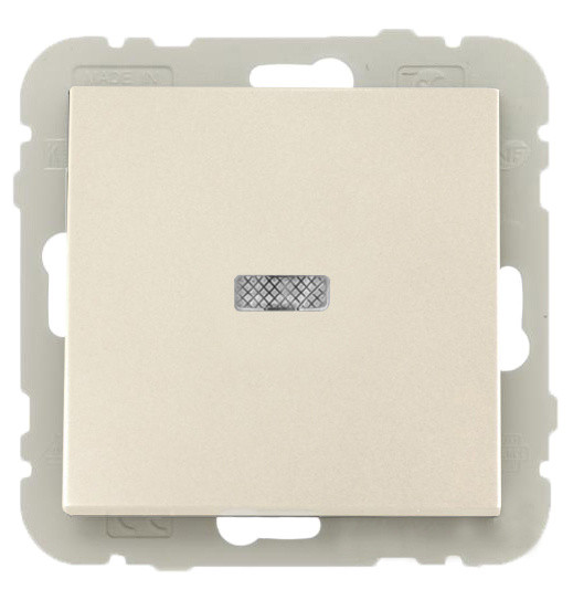 Одноклавішний вимикач Logus 21012 TPE 10АХ 250В з підсвічуванням (перли)