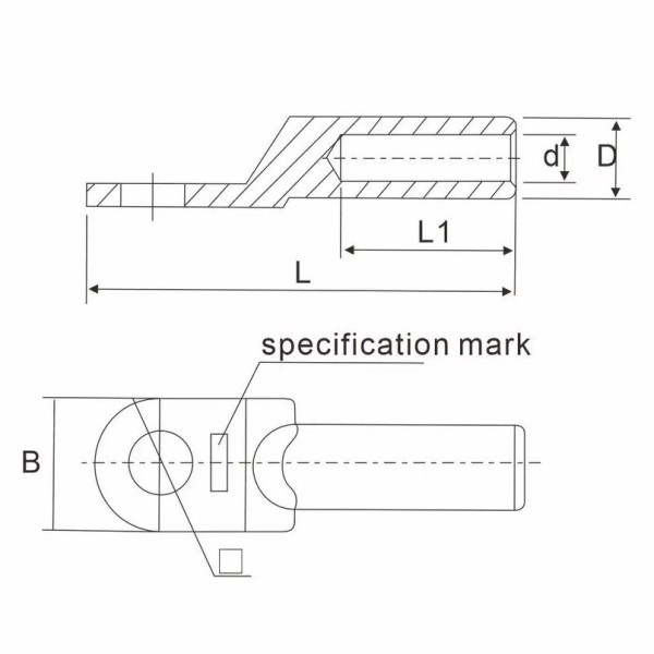 Наконечник алюминиевый TOSUNlux DL-16 (6940151028406) - фото №1