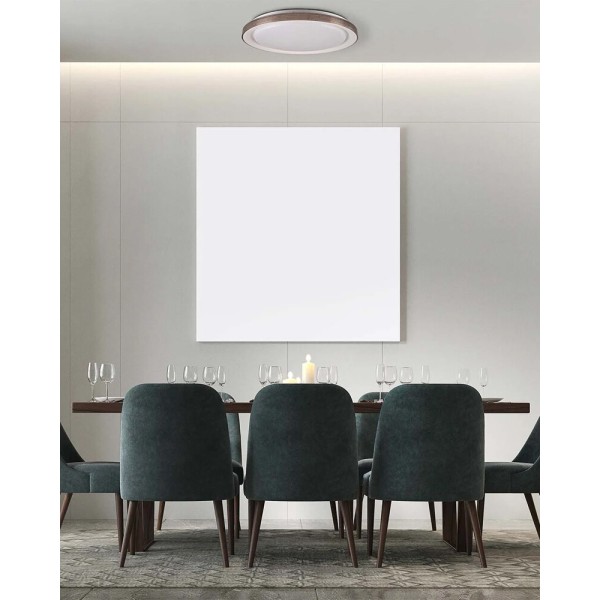 Люстра с пультом светодиодная, потолочный светильник Goldlux 331885 Grazyna LED 1x72W 3000K/4000K/6000K 8000Lm IP44 серая - фото №1