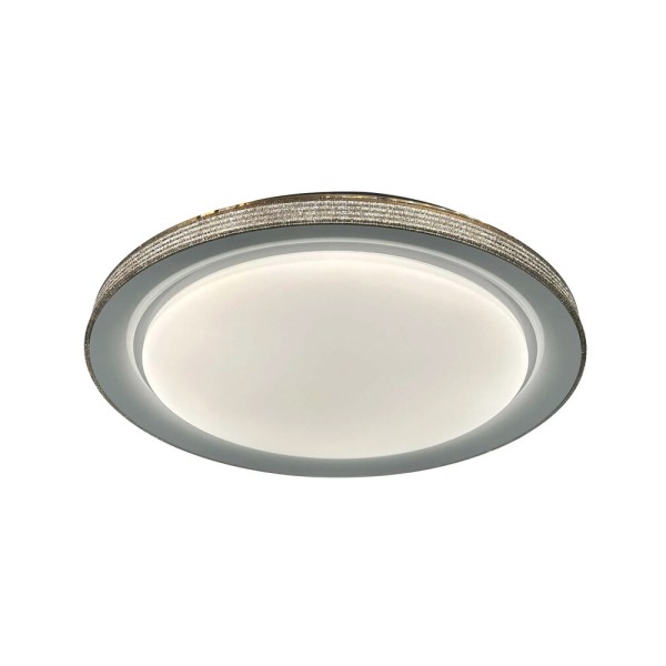 Люстра с пультом светодиодная, потолочный светильник Goldlux 331885 Grazyna LED 1x72W 3000K/4000K/6000K 8000Lm IP44 серая - фото №2