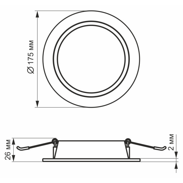Світильник Videx Back 15Вт 5000K (VL-DLBR-155) - фото №2