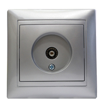 ТВ розетка Elcor Emily 9215 (211587) (сірий металік)