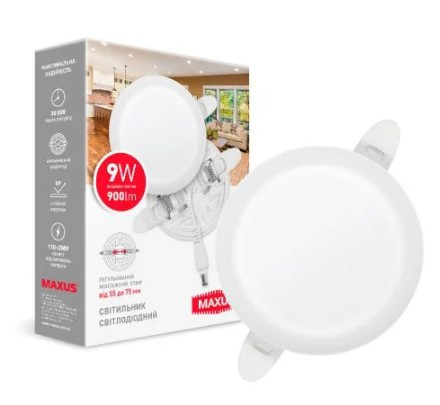Круглий врізний світильник Maxus SP Edge 9Вт 4100К (1-MSP-0941-CA) - фото №2