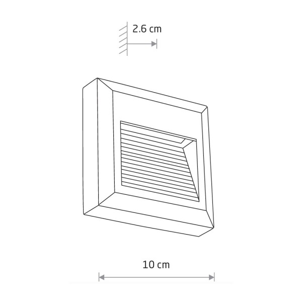 Вуличний світильник Nowodvorski 8148 Sidewal LED 1x3W 3000K 100Lm IP54 чорний - фото №4