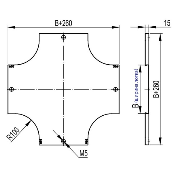 Крышка DKC DPX на крестообразный ответвитель 300 - фото №1
